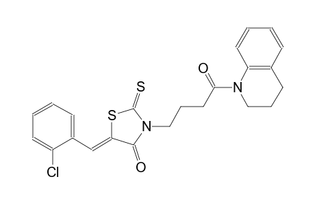 (5Z)-5-(2-chlorobenzylidene)-3-[4-(3,4-dihydro-1(2H)-quinolinyl)-4-oxobutyl]-2-thioxo-1,3-thiazolidin-4-one