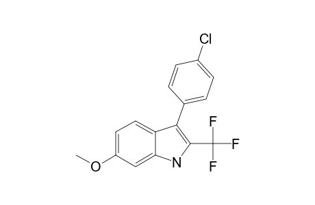 3-(4-CHLOROPHENYL)-2-(TRIFLUOROMETHYL)-6-METHOXY-INDOLE