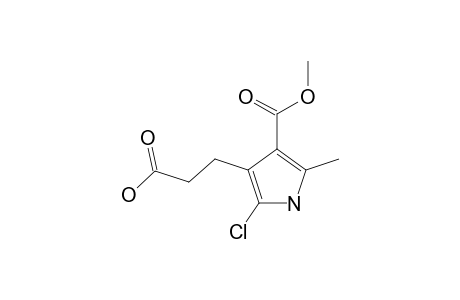 3-(4-carbomethoxy-2-chloro-5-methyl-1H-pyrrol-3-yl)propionic acid