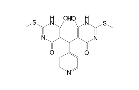 6-hydroxy-5-[[6-hydroxy-2-(methylsulfanyl)-4-oxo-1,4-dihydro-5-pyrimidinyl](4-pyridinyl)methyl]-2-(methylsulfanyl)-4(1H)-pyrimidinone