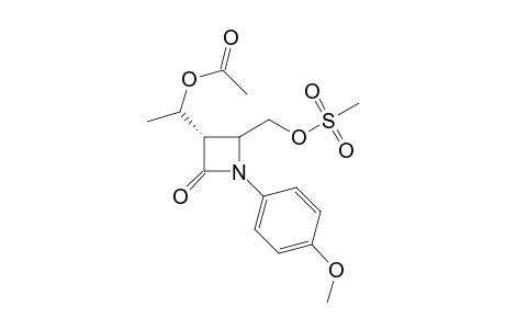 (.alpha.-S)-3-(1'-Acetoxyethyl)-4-(mesyloxymethyl)-N-(p-methoxyphenyl)-azetidin-2-one