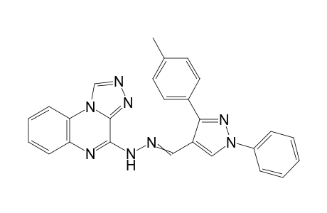 4-(2-((1-phenyl-3-p-tolyl-1H-pyrazol-4-yl)methylene)hydrazinyl)-[1,2,4]triazolo[4,3-a]quinoxaline