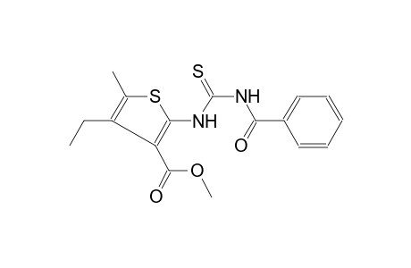 Thiophene-3-carboxylic acid, 2-benzoylaminothiocarbonylamino-4-ethyl-5-methyl-, methyl ester