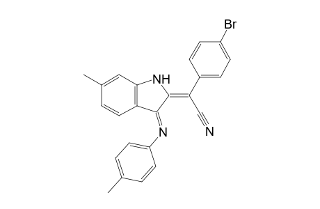 (E)-2-[1-Cyano-1-(4-bromophenyl)methylidene]-6-methyl-3-(p-tolyl)imino-2,3-dihydro-1H-indole