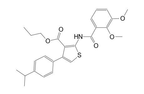 propyl 2-[(2,3-dimethoxybenzoyl)amino]-4-(4-isopropylphenyl)-3-thiophenecarboxylate