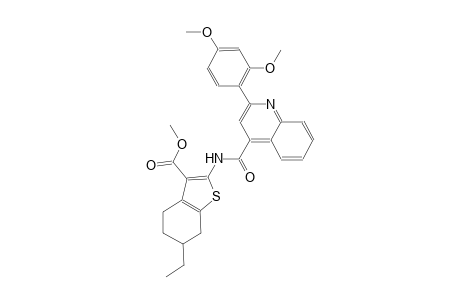 methyl 2-({[2-(2,4-dimethoxyphenyl)-4-quinolinyl]carbonyl}amino)-6-ethyl-4,5,6,7-tetrahydro-1-benzothiophene-3-carboxylate