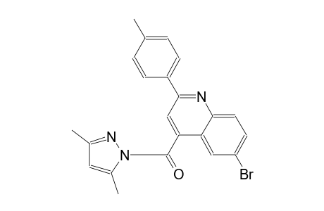 6-bromo-4-[(3,5-dimethyl-1H-pyrazol-1-yl)carbonyl]-2-(4-methylphenyl)quinoline