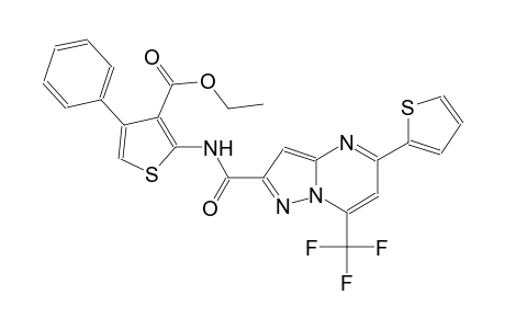 ethyl 4-phenyl-2-({[5-(2-thienyl)-7-(trifluoromethyl)pyrazolo[1,5-a]pyrimidin-2-yl]carbonyl}amino)-3-thiophenecarboxylate