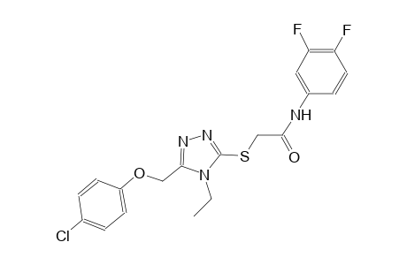 2-({5-[(4-chlorophenoxy)methyl]-4-ethyl-4H-1,2,4-triazol-3-yl}sulfanyl)-N-(3,4-difluorophenyl)acetamide