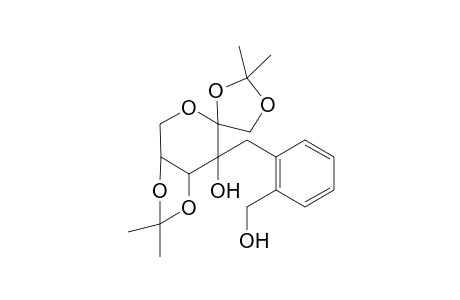 3-C-[2-(Hydroxymethyl)phenylmethyl]-1,2:4,5-di-O-isopropylidene-.beta.,D-psicopyranose
