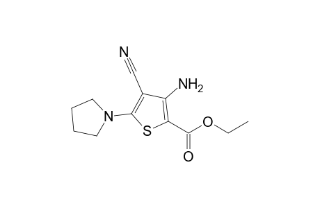 Ethyl 3-amino-4-cyano-5-(1-pyrrolidinyl)-2-thiophenecarboxylate