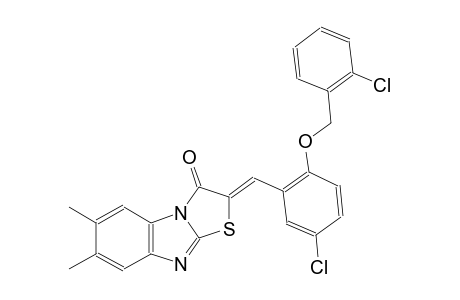 (2Z)-2-{5-chloro-2-[(2-chlorobenzyl)oxy]benzylidene}-6,7-dimethyl[1,3]thiazolo[3,2-a]benzimidazol-3(2H)-one