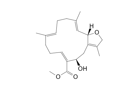 Cyclotetradeca[b]furan-6-carboxylic acid, 2,4,5,8,9,12,13,15a-octahydro-5-hydroxy-3,10,14-trimethyl-, methyl ester, [5R-(3Z,5R*,6Z,10E,14E,15aS*)]-