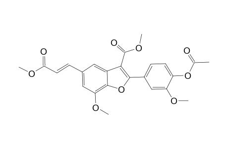 2-(4-acetoxy-3-methoxy-phenyl)-5-[(E)-3-keto-3-methoxy-prop-1-enyl]-7-methoxy-benzofuran-3-carboxylic acid methyl ester