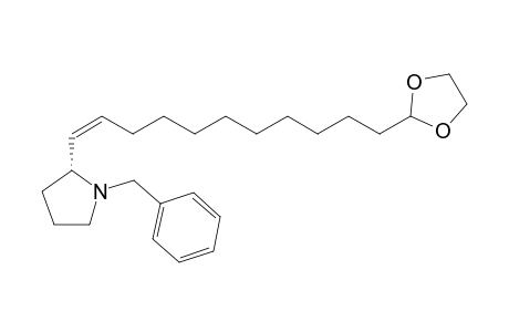 (2R,11Z)-1-Benzyl-2-{[11-(1,3-dioxolane-2-yl]undec-1-enyl}pyrrolidine