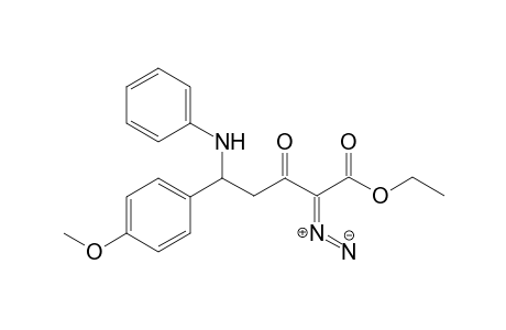 Ethyl 2-diazo-5-(4-methoxyphenyl)-3-oxo-5-(phenylamino)pentanoate