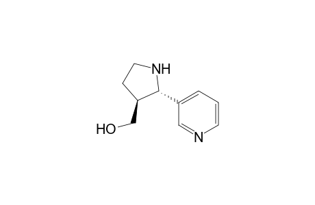 3-Pyrrolidinemethanol, 2-(3-pyridinyl)-, trans-