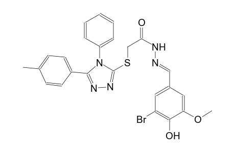 N'-[(E)-(3-bromo-4-hydroxy-5-methoxyphenyl)methylidene]-2-{[5-(4-methylphenyl)-4-phenyl-4H-1,2,4-triazol-3-yl]sulfanyl}acetohydrazide