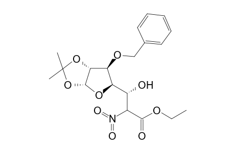 Ethyl 3-O-benzyl-6-deoxy-6-nitro-1,2-O-isopropyl-D,L-glycero-.alpha.,D-glucoheptofuronate