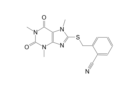 2-{[(1,3,7-trimethyl-2,6-dioxo-2,3,6,7-tetrahydro-1H-purin-8-yl)sulfanyl]methyl}benzonitrile