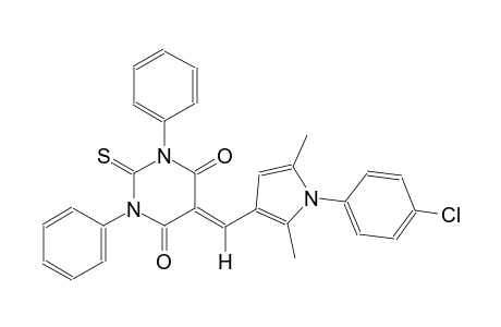 5-{[1-(4-chlorophenyl)-2,5-dimethyl-1H-pyrrol-3-yl]methylene}-1,3-diphenyl-2-thioxodihydro-4,6(1H,5H)-pyrimidinedione