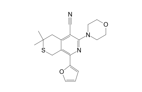 8-Furan-2-yl-3,3-dimethyl-6-morpholin-4-yl-3,4-dihydro-1H-thiopyrano[3,4-c]pyridine-5-carbonitrile