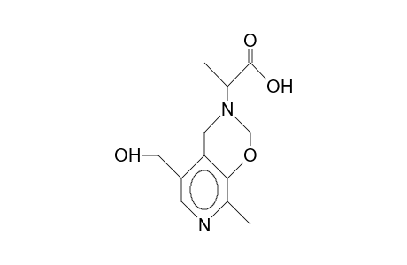 3-(1-Carboxy-ethyl)-5-hydroxymethyl-8-methyl-3,4-dihydro-pyrido(4,3-E)-1,3-oxazine