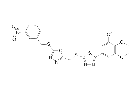 2-(3,4,5-Trimethoxyphenyl)-5-{[5-(3-nitrobenzylthio)-1,3,4-oxadiazol-2-yl]methylthio}-1,3,4-thiadiazole