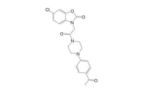 2(3H)-benzoxazolone, 3-[2-[4-(4-acetylphenyl)-1-piperazinyl]-2-oxoethyl]-6-chloro-