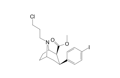 N-(3'-Chloropropyl)-2.beta.-carbomethoxy-3.beta.-(4'-iodophenyl)nortropane