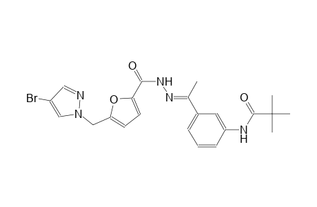 N-[3-((1E)-N-{5-[(4-bromo-1H-pyrazol-1-yl)methyl]-2-furoyl}ethanehydrazonoyl)phenyl]-2,2-dimethylpropanamide
