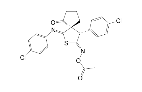 5'-ACETOXYIMINO-4'-(4-CHLOROPHENYL)-2'-(4-CHLOROPHENYLIMINO)-1-OXO-2',3',4',5'-TETRAHYDROSPIRO-[CYCLOPENTANE-2,3'-THIOPHENE]