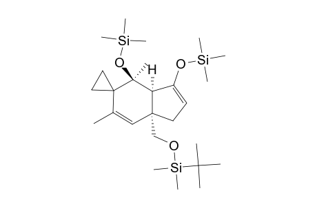 (-)-spiro[1-[(tert-Butyldimethylsiloxy)methyl]-3,5-dimethyl-5,7-bis(trimethylsiloxy)bicyclo[4.3.0]nona-2,7-dien-4,1'-cyclopropane]