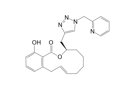 14-Hydroxy-3-{[1'-(2"-pyridinylmethyl)-1H-1',2',3'-triazol-4'-yl]methyl}-(hexahydro-1H0-2-benzoxacyclododecin-1-one