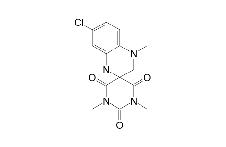 1,2,3,4-TETRAHYDRO-7-CHLORO-4-METHYLQUINOXALINE-2-SPIRO-5'-(HEXAHYDRO-1',3'-DIMETHYL-2',4',6'-TRIOXOPYRIMIDINE)