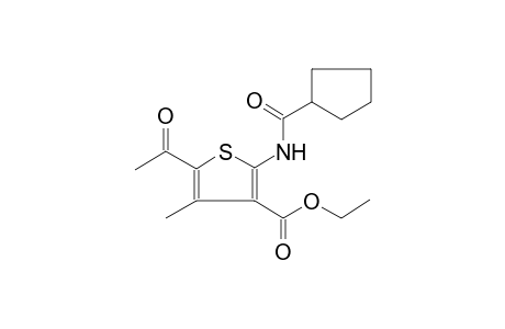 3-thiophenecarboxylic acid, 5-acetyl-2-[(cyclopentylcarbonyl)amino]-4-methyl-, ethyl ester
