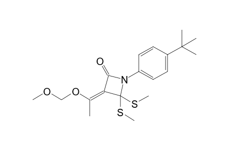 3-[(E)-1-Methoxymethoxyethylidene]-4,4-bis(methylsulfanyl)-1-[4-(tert-butyl)phenyl]azetidin-2-one
