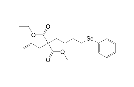 Diethyl (4-benzeneselenylbutyl)(2-propen-1-yl)propanedioate