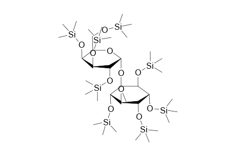 (((1R,2R,3R,4S,5S,6R)-4-methoxy-6-(((2R,3R,4S,5S,6R)-3,4,5-tris((trimethylsilyl)oxy)-6-(((trimethylsilyl)oxy)methyl)tetrahydro-2H-pyran-2-yl)oxy)cyclohexane-1,2,3,5-tetrayl)tetrakis(oxy))tetrakis(trimethylsilane)