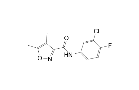 N-(3-chloro-4-fluorophenyl)-4,5-dimethyl-3-isoxazolecarboxamide