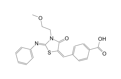 4-{(E)-[(2Z)-3-(2-methoxyethyl)-4-oxo-2-(phenylimino)-1,3-thiazolidin-5-ylidene]methyl}benzoic acid