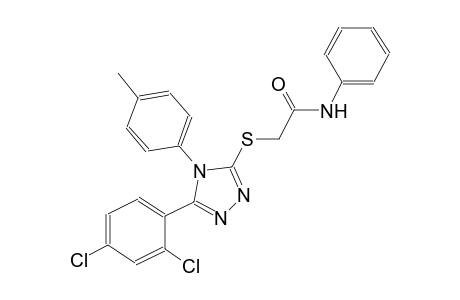2-{[5-(2,4-dichlorophenyl)-4-(4-methylphenyl)-4H-1,2,4-triazol-3-yl]sulfanyl}-N-phenylacetamide