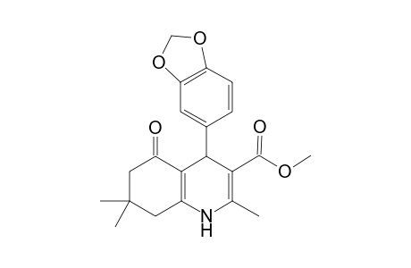 Methyl 4-(1,3-benzodioxol-5-yl)-2,7,7-trimethyl-5-oxo-1,4,5,6,7,8-hexahydro-3-quinolinecarboxylate
