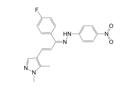 3-(1,5-Dimethyl-1H-pyrazol-4-yl)-1-(4-fluorophenyl)-2-propen-1-one (4-nitrophenyl)hydrazone