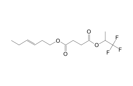 Succinic acid, 1,1,1-trifluoroprop-2-yl trans-hex-3-en-1-yl ester