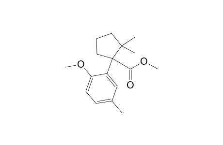 1-(2-Methoxy-5-methyl-phenyl)-2,2-dimethyl-cyclopentanecarboxylic acid methyl ester