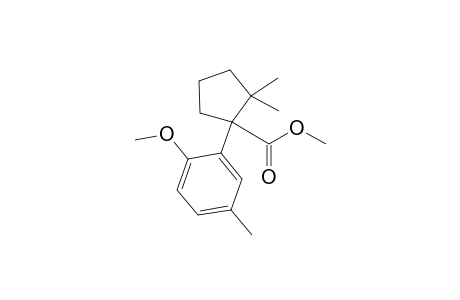 1-(2-Methoxy-5-methyl-phenyl)-2,2-dimethyl-cyclopentanecarboxylic acid methyl ester