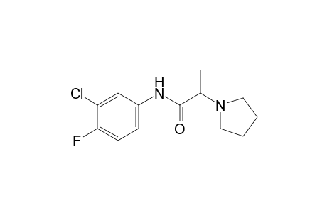 3'-chloro-4'-fluoro-alpha-methyl-1-pyrrolidineacetanilide