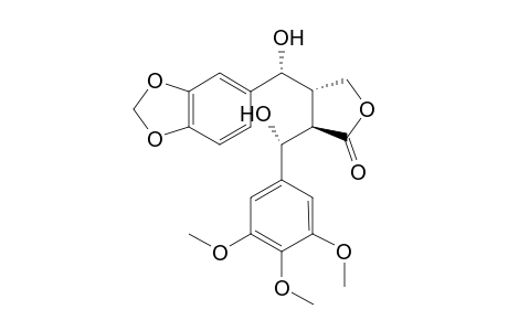 (3R,4S)-4-[(R)-1-(1,3-Benzodioxol-5-yl)-1-hydroxymethyl]-3-[(R)-1-hydtroxy-1-(3,4,5-trimethoxyphenyl]tetrahydro-2-furanone