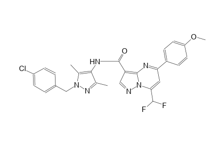 N-[1-(4-chlorobenzyl)-3,5-dimethyl-1H-pyrazol-4-yl]-7-(difluoromethyl)-5-(4-methoxyphenyl)pyrazolo[1,5-a]pyrimidine-3-carboxamide